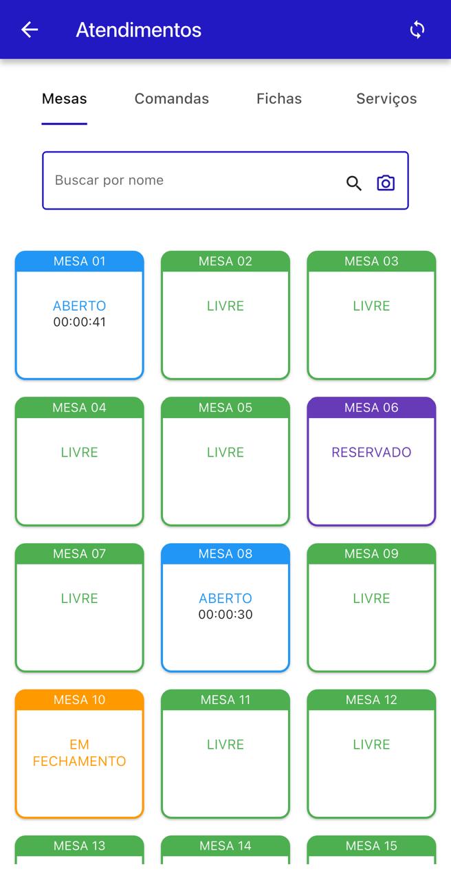 Gestão de Atendimentos e Mesas